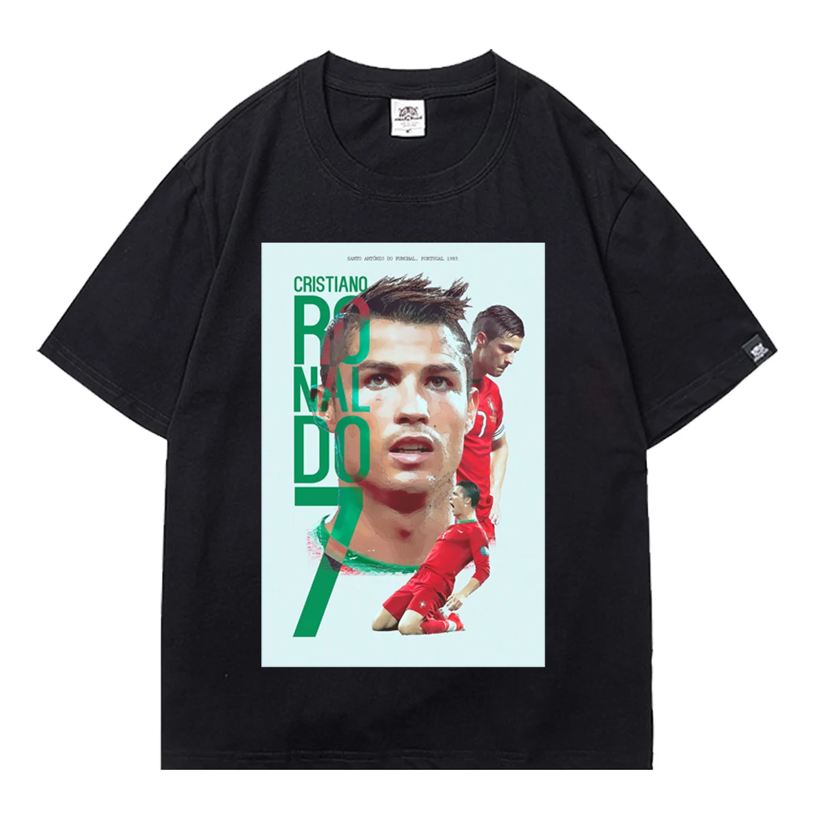 

Cristiano Ronaldo Print T Shirt Mens Casual T-Shirt Cr7 Football Men 2021 Tops Oversized T-shirt Boys Street Fun T-shirt Summer
