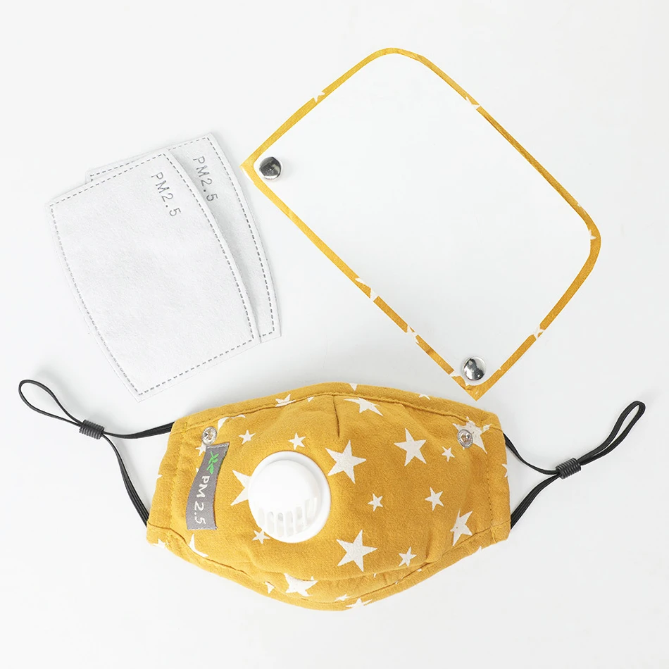 Модная многоразовая детская маски прозрачная маска для лица PM2.5 фильтры новые