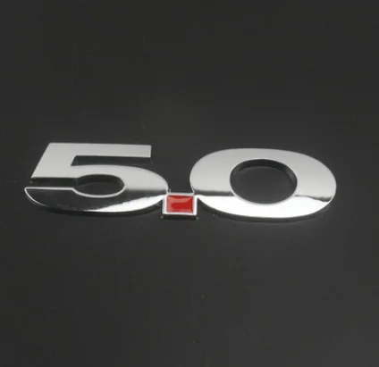 

3D Silver Auto Modified Metal 5.0 Car Trunk Side Seal Decal Badge Car Accessories