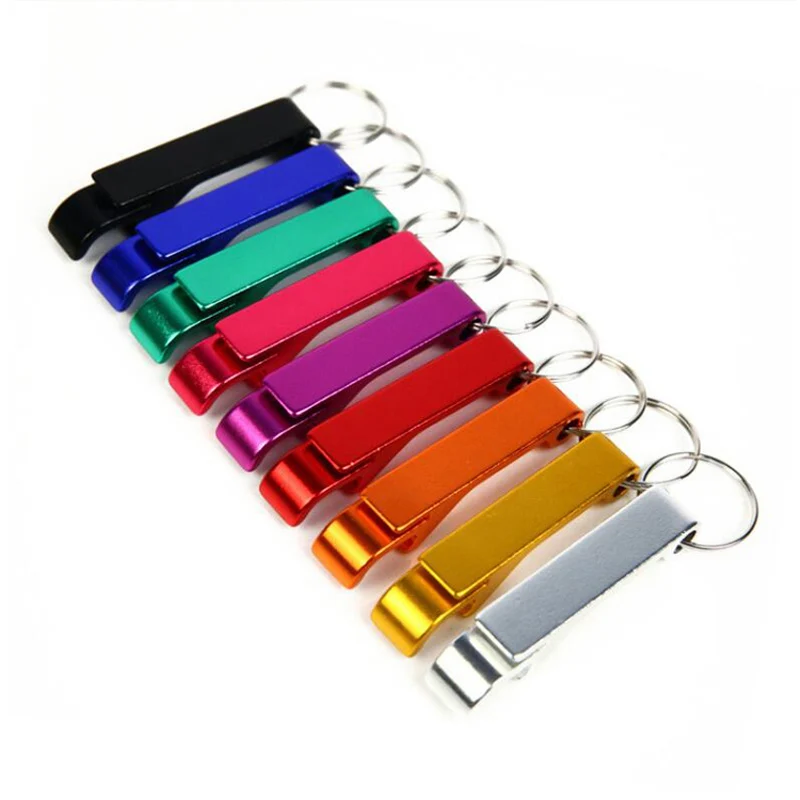 Заказной Логотип бесплатный мини пивной открывалка портативный брелок