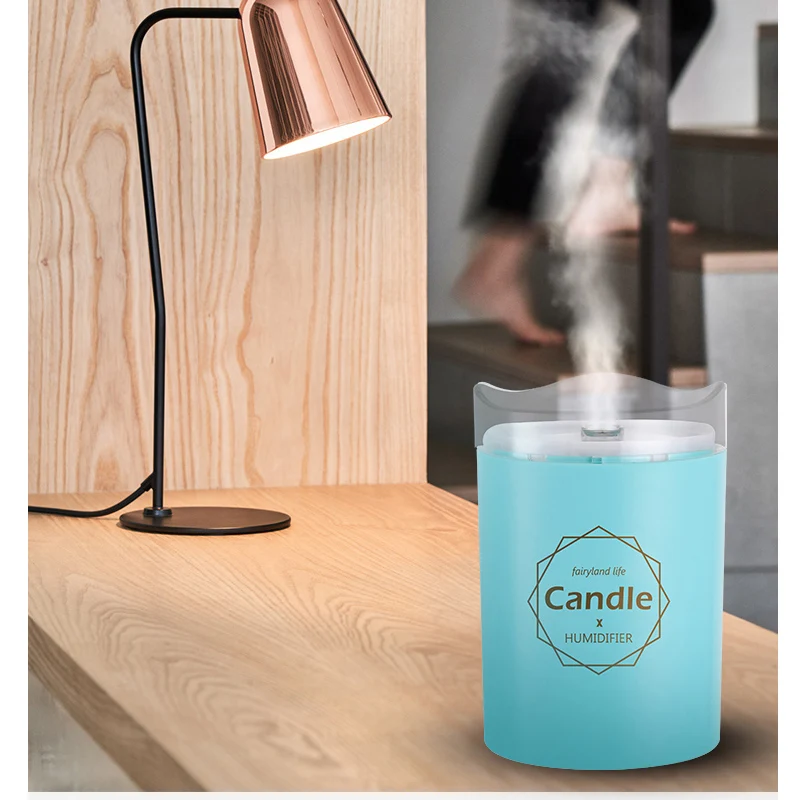 300ML Ultrasonic Air Humidifier USB Essential Oil Diffuser Anion Car Purifier Aroma Mist Maker Candle with Romantic Soft Light | Бытовая