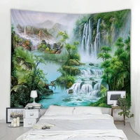 nordic ins style 3d mangrove waterfall decoration tapestry simia mandala home decoration tapestry bedroom decoration tapestry