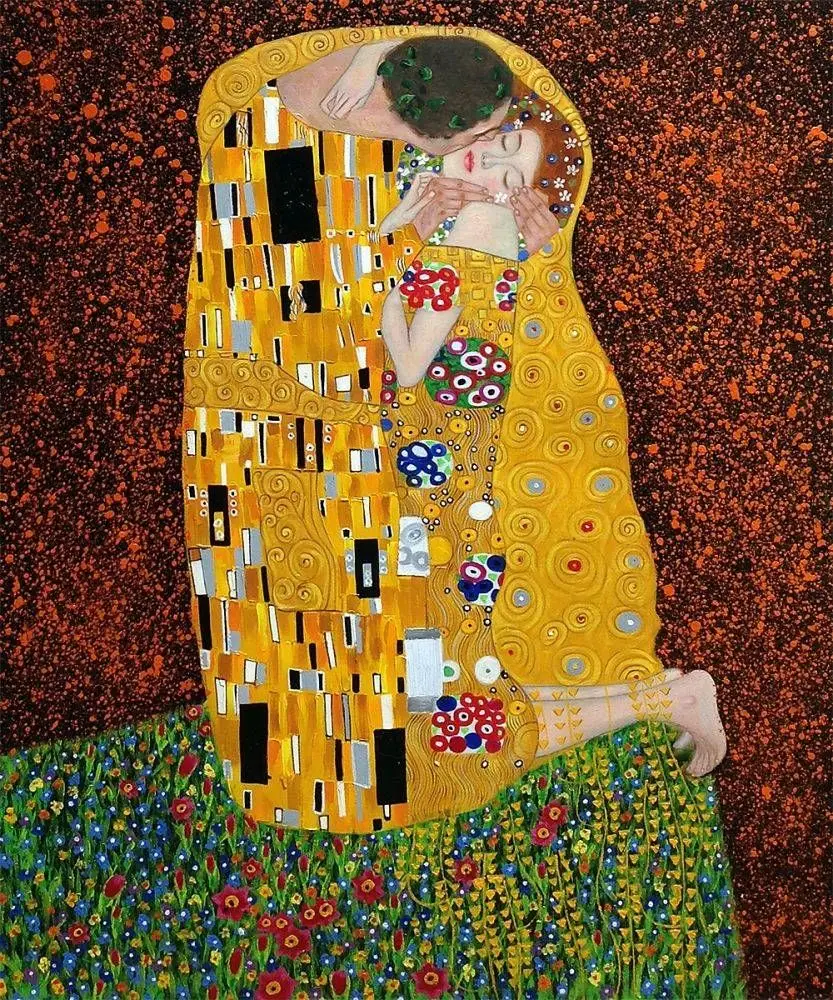 

Ручная работа, новая картина Klimt Kiss, картина без рамки