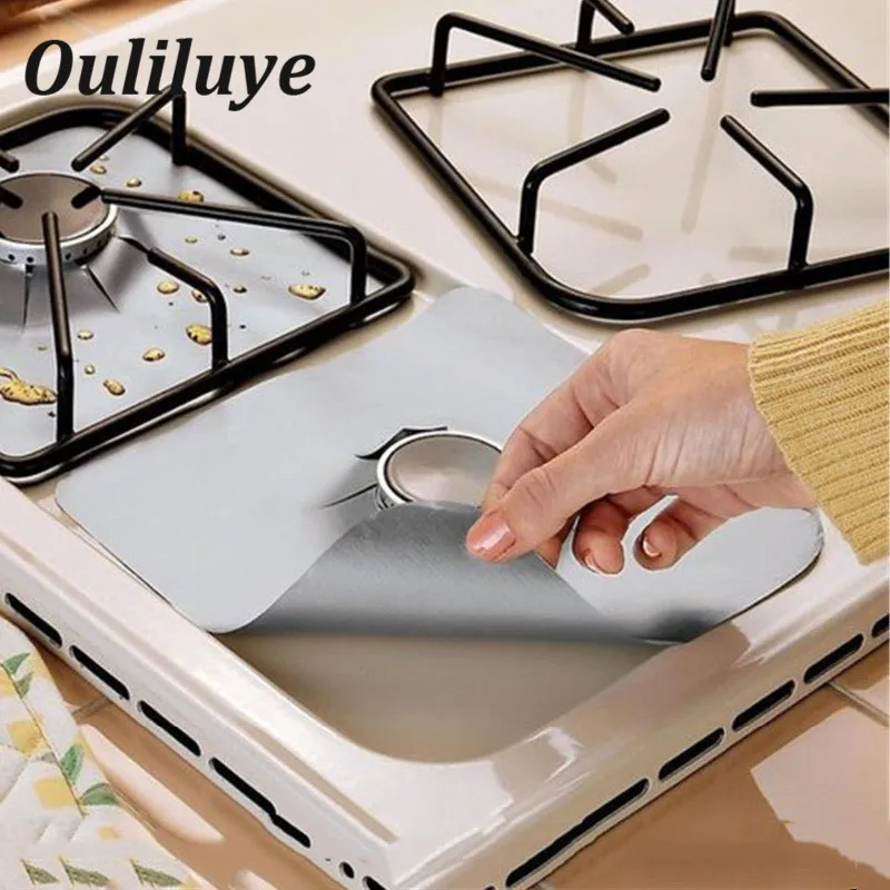 Многоразовая Крышка для газовой горелки Защитная пленка очистки плиты коврик