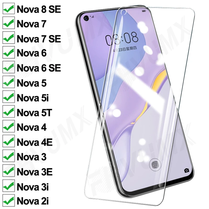 Защитное стекло 100D для Huawei Nova 4 4E 3 3E 3i 2i Nova5 5i 5T nova 6 7 8 SE|Защитные стёкла и плёнки