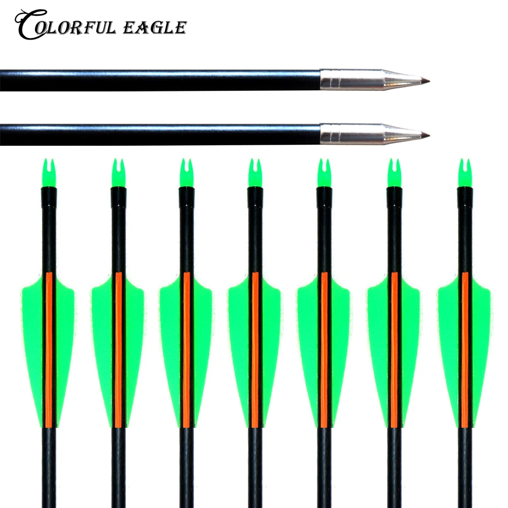 6/12/24PCS 31.5-28 Inch 3&quot Vane Fiberglass Arrows Archery Targeting Arrow for Recurve Compound Bow Shooting practice | Спорт и