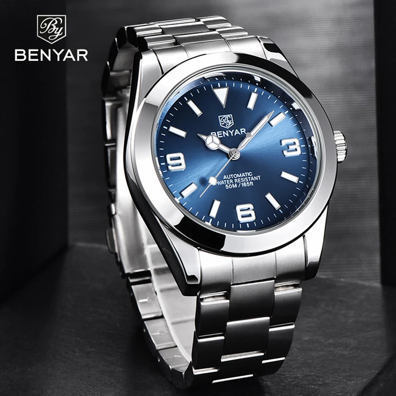 BENYAR Design 2021 Luxury Fashion Casual Men's Automatic Mechanical Watch Multi-function Waterproof Luminous Pointer Watch Reloj