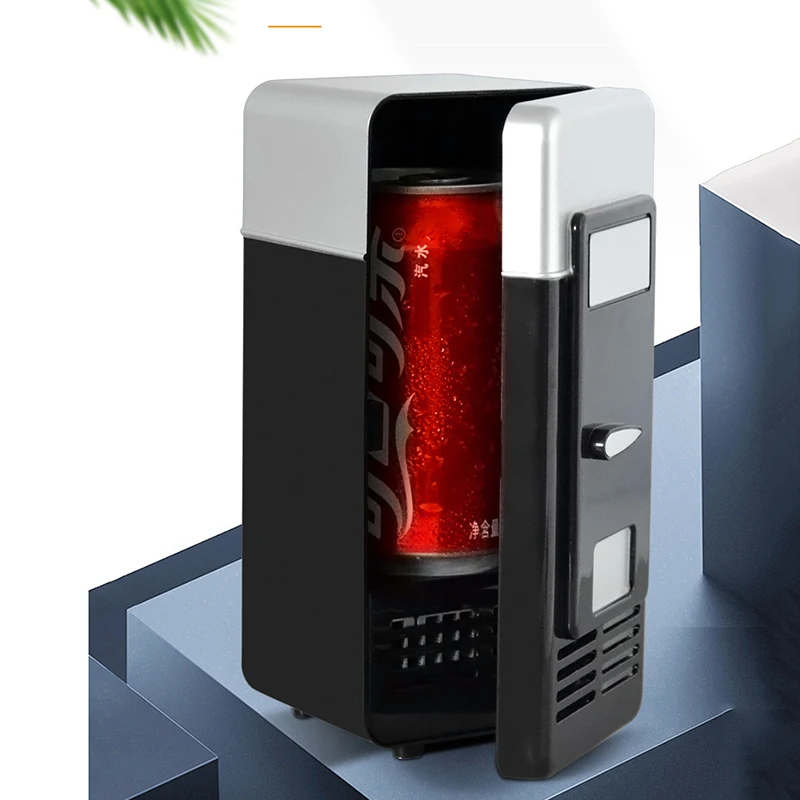 

360-degree surround cooling portable mini cold and Warmer Fridge use for home dormitory office car energy-saving USB Mini Fridge