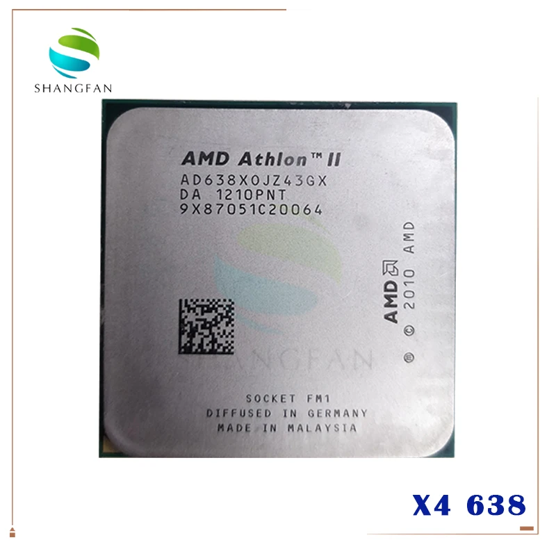 AMD Athlon II X4 638 2 7 ГГц Quad Core Процессор процессор AD638XOJZ43GX гнездо FM1|socket fm1|athlon ii x4cpu processor |
