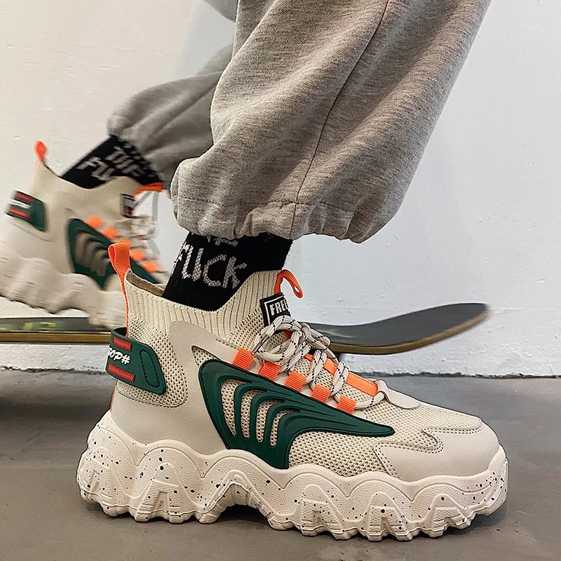 

Men Spring Summer High Top Original Height Increase High Heels Running Shoes Women Sneakers Men Outdoor Sport Shoes Athletics