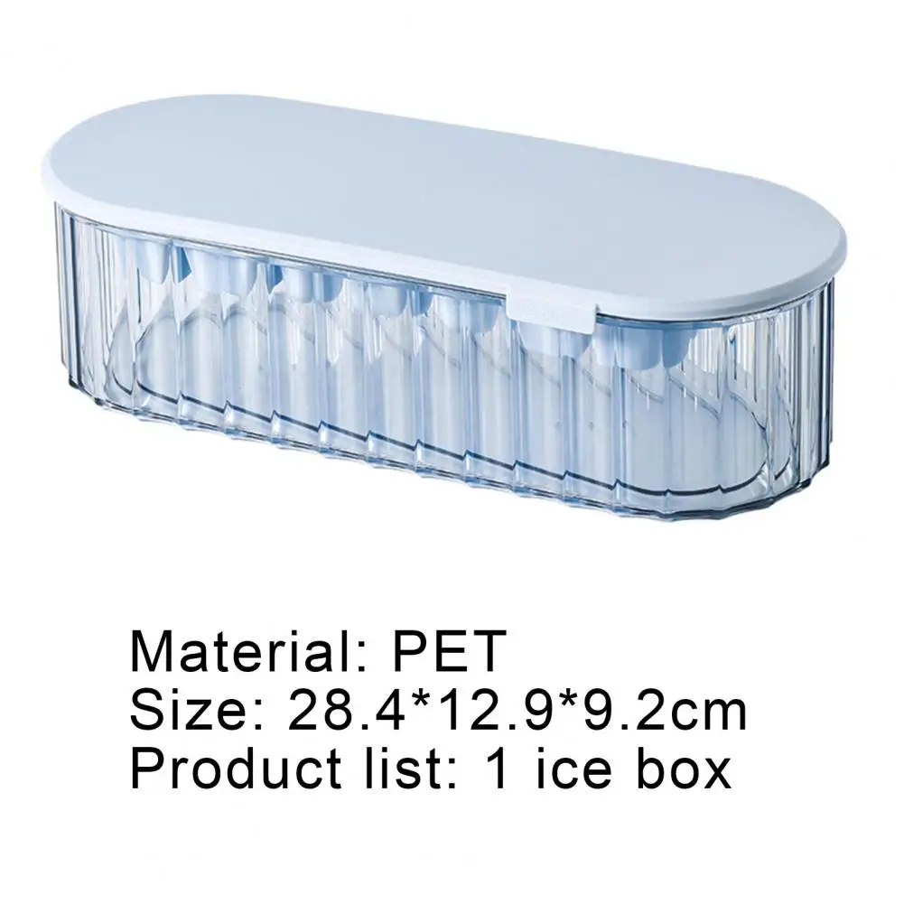 

Hot Sales Ice Cube Box Household Handmade PET DIY Large Capacity Ice Tray Mold with Lid for Home