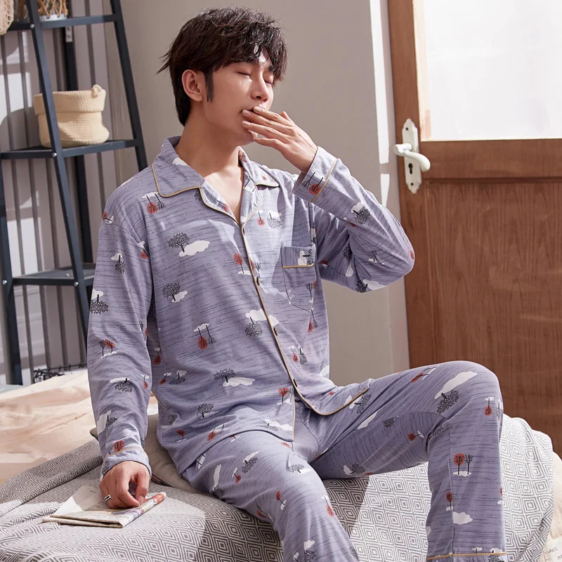 Мужской пижамный комплект с принтом отцы хлопковые Пижамные комплекты