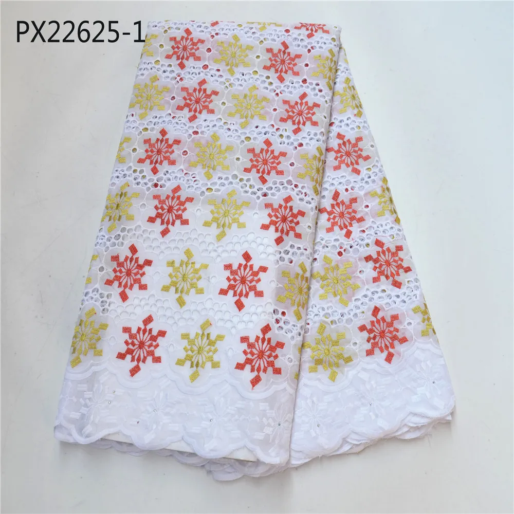 Красивые Новейшие цвета дизайнерская белая хлопчатобумажная кружевная ткань с
