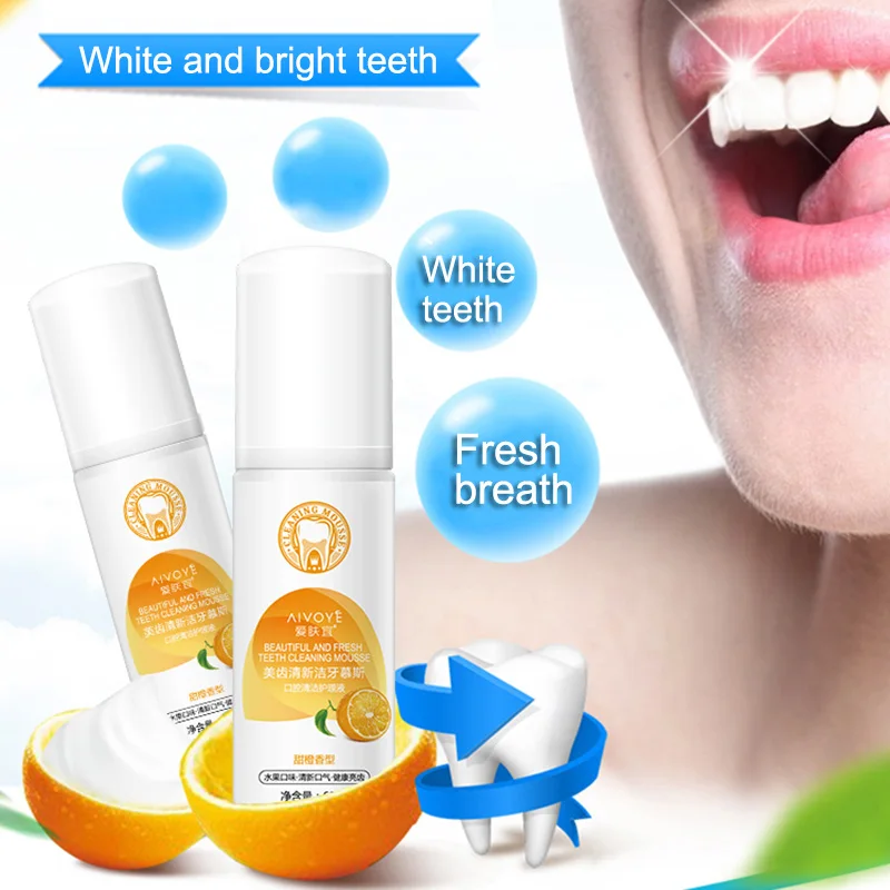 Отбеливающая пена для зубов уход за полостью рта удаление пятен отбеливатель