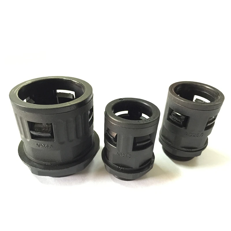 5 шт. PA шланг AD10 AD13 AD15.8 AD18.5 AD21.2 Пластик сильфоны совместное Пластик гофрированная труба из полипропилена кабельный сальник для герметизации провода нейлоновый соединитель Тип PG