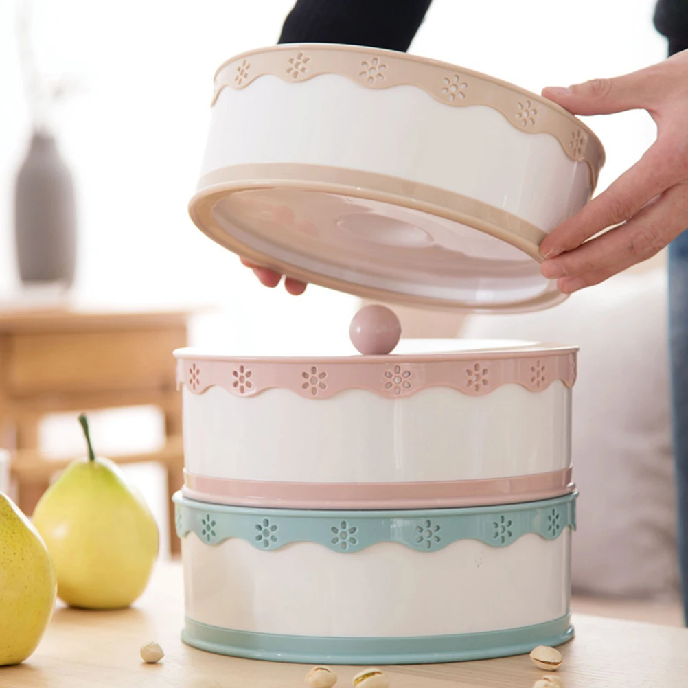 1 шт. круглый полый разделенный тарелка сухофрукты еда Закуски Лоток пластиковые