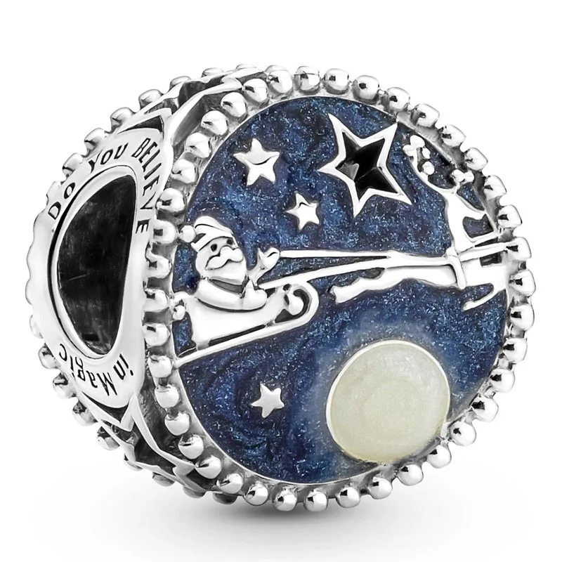 

Original Blue Enamel Santa & The Reindeer Beads Fit 925 Sterling Silver Charm Europe Bracelet Bangle Diy Jewelry