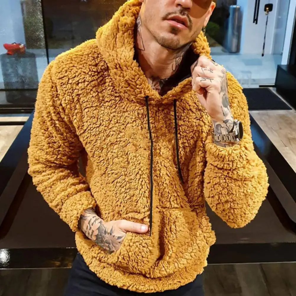

Men Hoodie Wear-resistant Plush Men Hoodie Winter Hoodie Great Autumn Hoodie