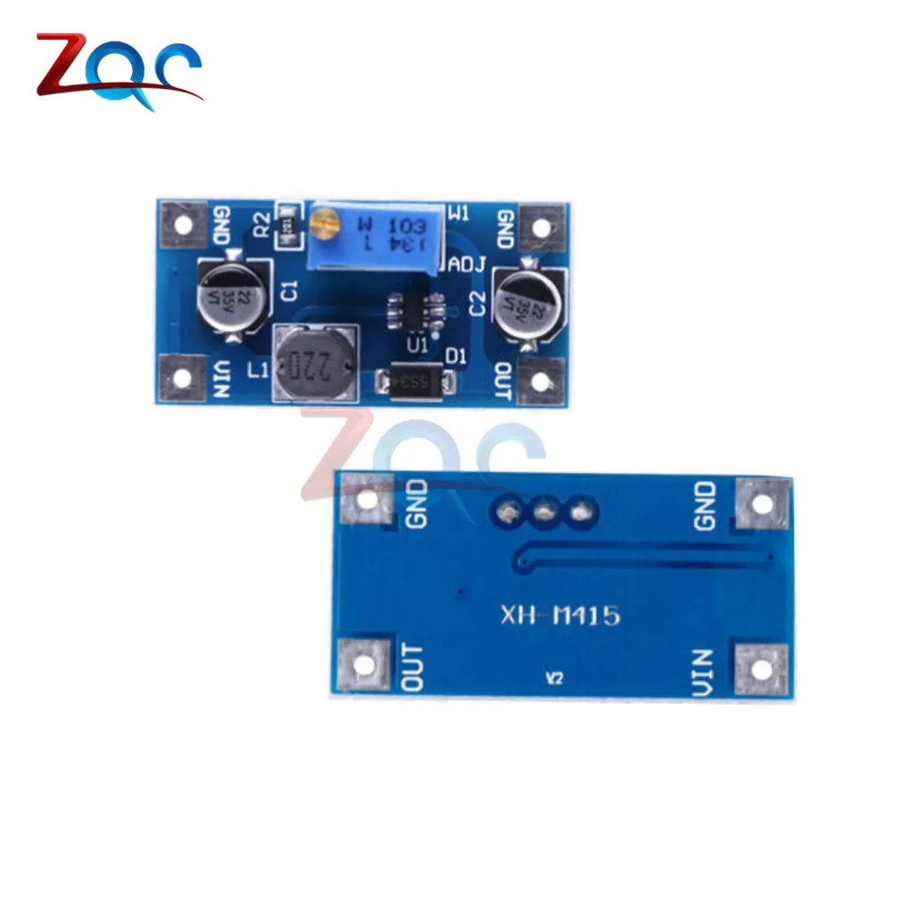 5 шт./лот SX1308 DC 2 24V 2A до 28V Step Up Модуль питания с 10K Ohm регулируемый потенциометр