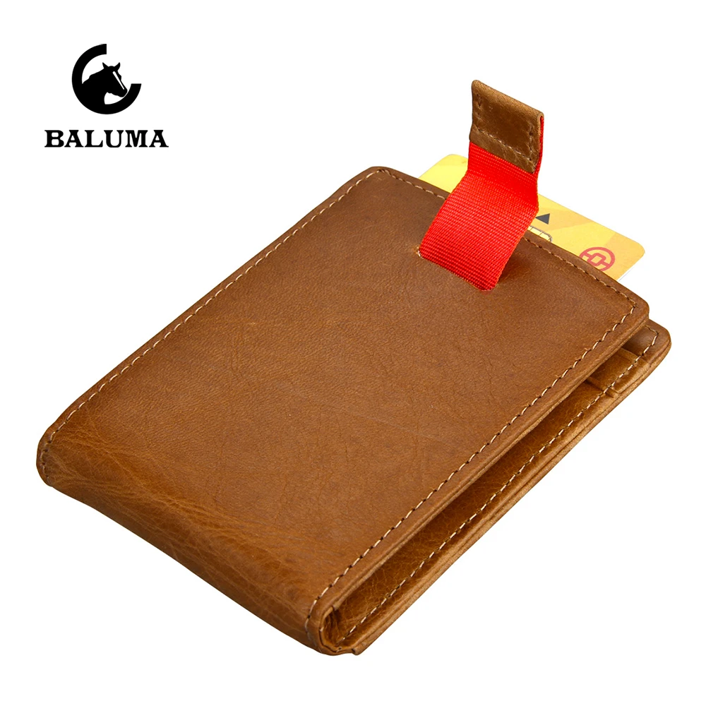 

Genuine Real Leather Business ID Credit Card Holder Luxury Brand Money Clip RFID Wallet Travel Passport Cover Credential Holder
