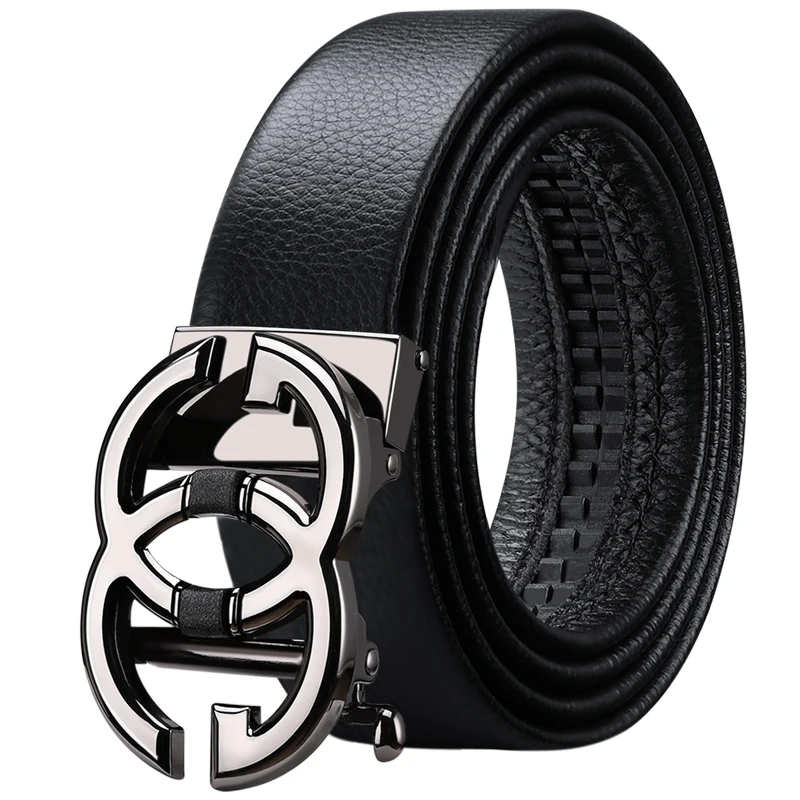 

Famous Brand Belt Men Top Quality Genuine Luxury Leather Belts for Men Strap Male 3.5cm Width Metal Automatic Buckle men belts