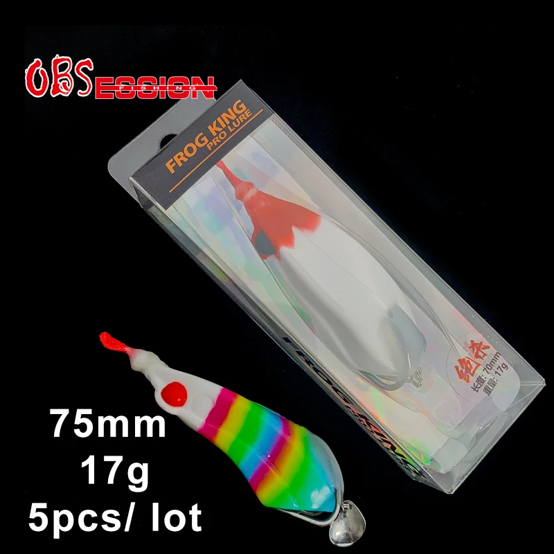 OBSESSION 5 шт./лот Ray Frog искусственная блесна Кривошип Мягкая приманка воблер лягушка