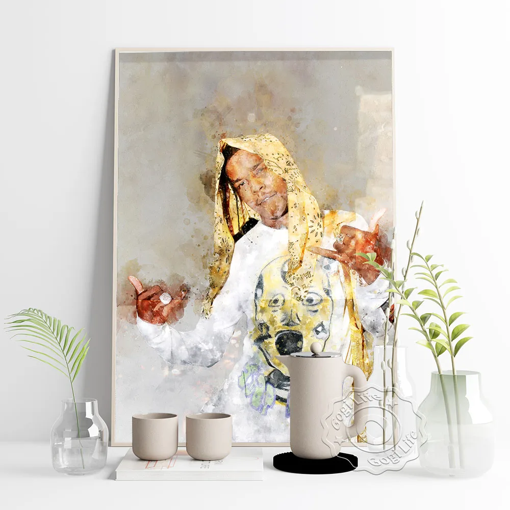 Плакат со звездами рэпера музыка как можно скорее Рокки плакат Хип-Хоп печать