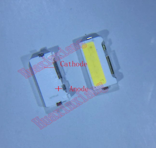 50 шт./лот край SMD СВЕТОДИОДНЫЙ 7032 6 в 1 Вт 160mA холодный белый Высокая Мощность для ТВ Подсветка