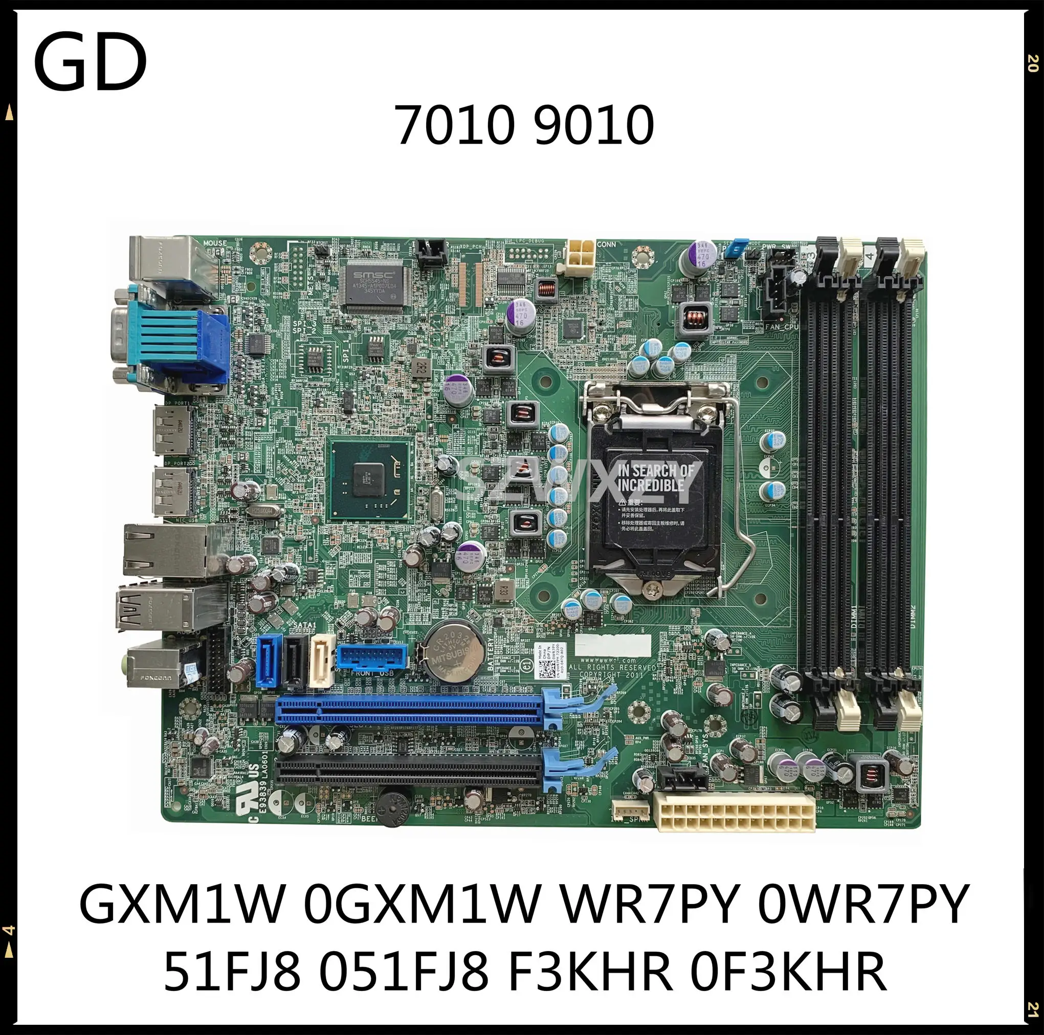 GD для Dell OPX 7010 9010 SFF настольная материнская плата GXM1W 0GXM1W WR7PY 0WR7PY 51FJ8 051FJ8 F3KHR 0F3KHR LGA 1155