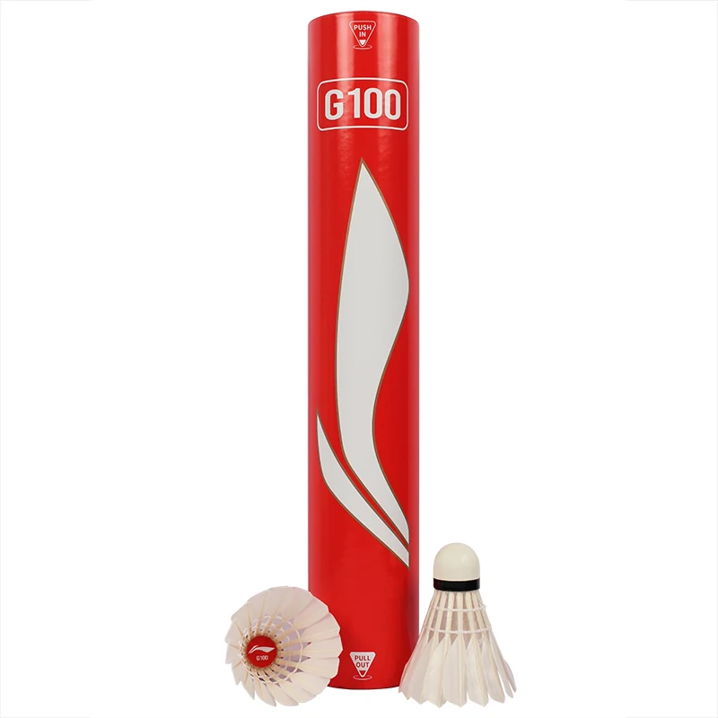 Li Ning 12 шт/труба для бадминтона Волан гусиное перо внутреннего и наружного