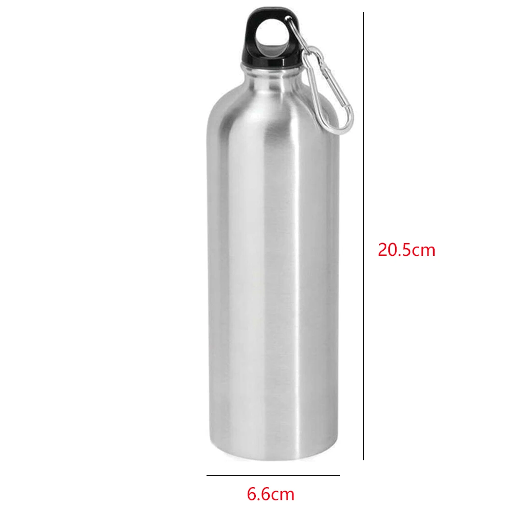 

New 500ML/750ML Sliver Aluminum Water Bottles Flask Double Wall Vacuum Insulated Bottle Sports Travel Climbing Hiking Bottles