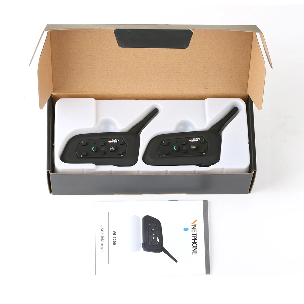 Новинка два беспроводных мотоцикла радио BT рация V6 1200 водонепроницаемый с