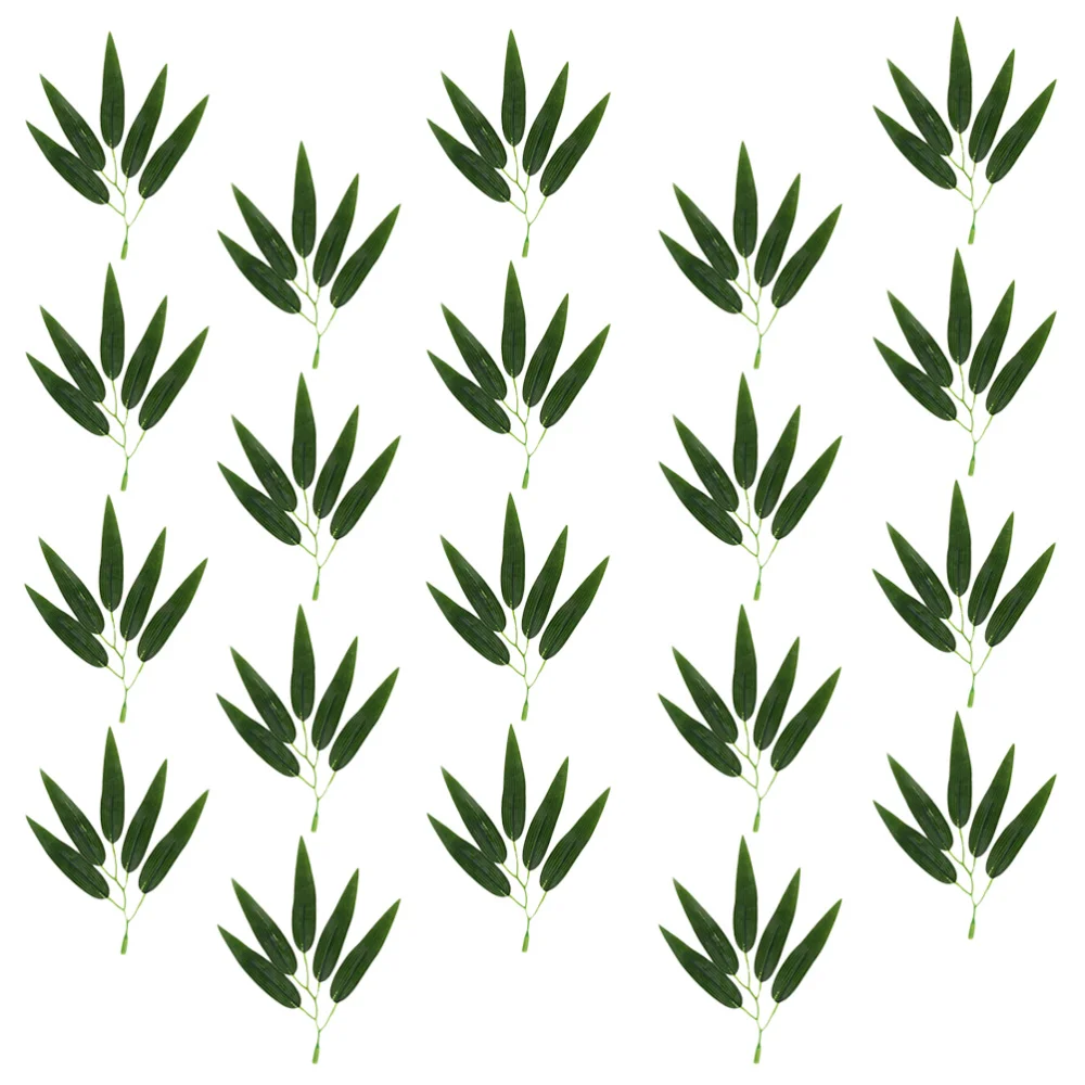 

100pcs Artificial Bamboo Leaves Decor Simulated Bamboo Plant Home Decor