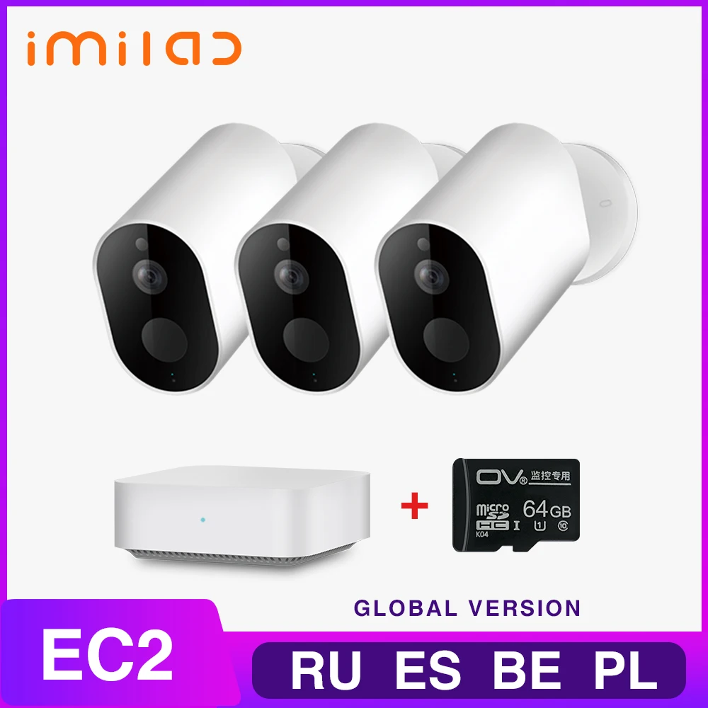 Беспроводная наружная камера видеонаблюдения IMILAB EC2 1080P Wi Fi|Видеокамеры 360 °| |