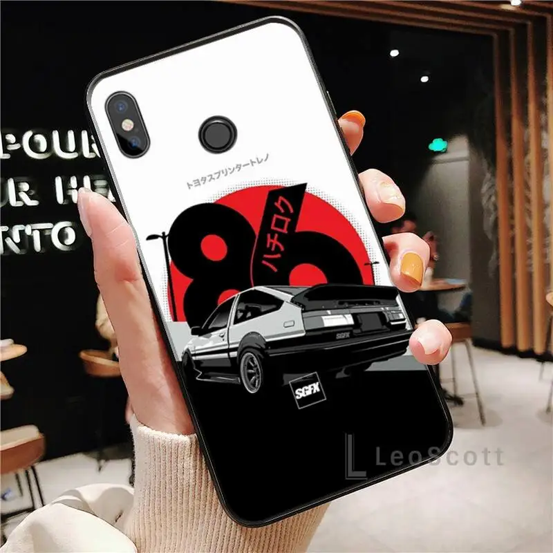 

Amine INITIAL D AE86 Phone Case For Xiaomi Redmi note 4 4X 8T 9 9s 10 K20 K30 cc9 9t pro lite max