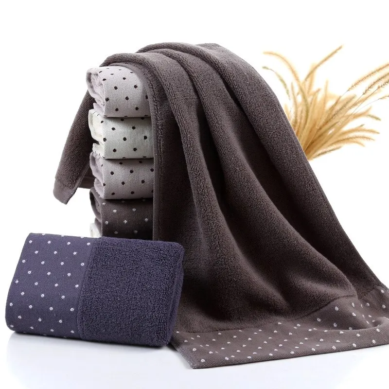 Горячее предложение 1 шт. горячее полотенце для лица с принтом в горошек мягкое 100%