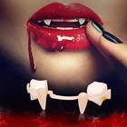 Выдвижные силиконовые клыки зубов вампира, игрушка-костюм вампира для косплея, аксессуары для вечеринки, аксессуары для Хэллоуина