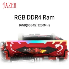 JAZER RGB RAM 16GB(8GBx2) 3200MHz DDR4 DIMM Memoria Ram RGB DDR4 8GB 3200MHz PC4 Desktop Rams