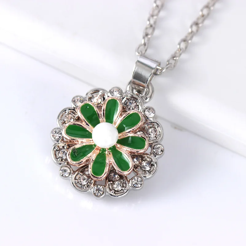 Новинка 2020 года. Вращающееся ожерелье с подвеской в виде капель цветов. Модное