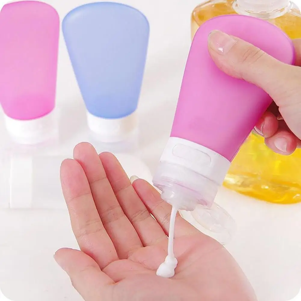 

1Pcs Portable Refillable Silicone Bottle Travel Kit Lotion Bath Shampoo Containers