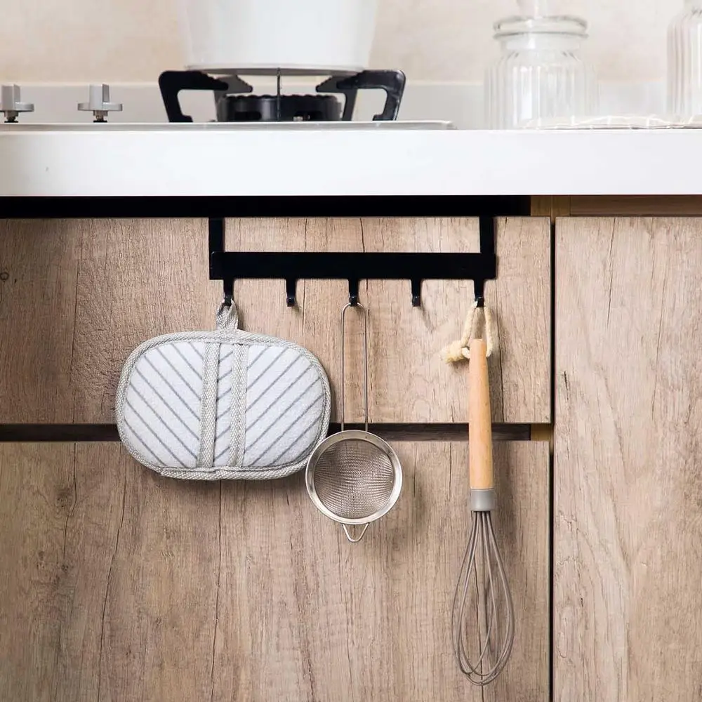 Кухонный Органайзер хранилище полка с 5 крючками Cocina Cookers держатель железная
