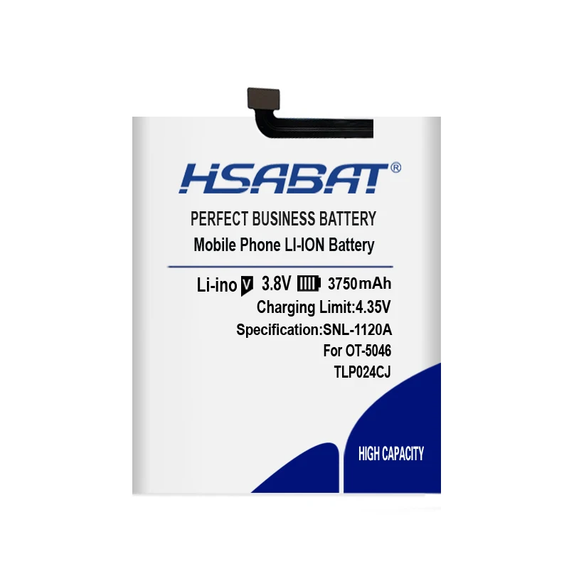 Hsabat TLP024C1 TLP024CJ TLP024CC 3750 мА/ч, Батарея для Alcatel Работает с любым оператором, A3 OT-5046/Touch Shine Lite OT-5080 5080X OT-5046D OT-5046Y 5046D 5046Y