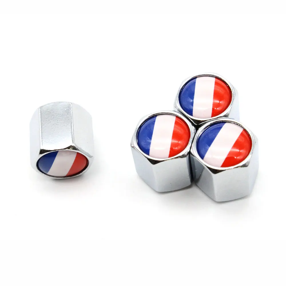 4 шт./компл. цинковый сплав Франция Флаг Стиль крышка на стержень клапана шины