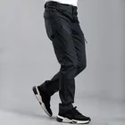 Брюки-карго мужские эластичные, легкие тактические штаны в стиле милитари со множеством карманов, повседневные уличные дышащие джоггеры, брюки
