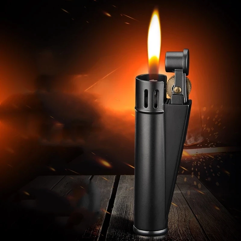 

Journey Fire Retro Mechanically Trench Kerosene Oil Lighter Windproof Metal Flint Grinding Wheel Lighter Free Fire Men Gadgets