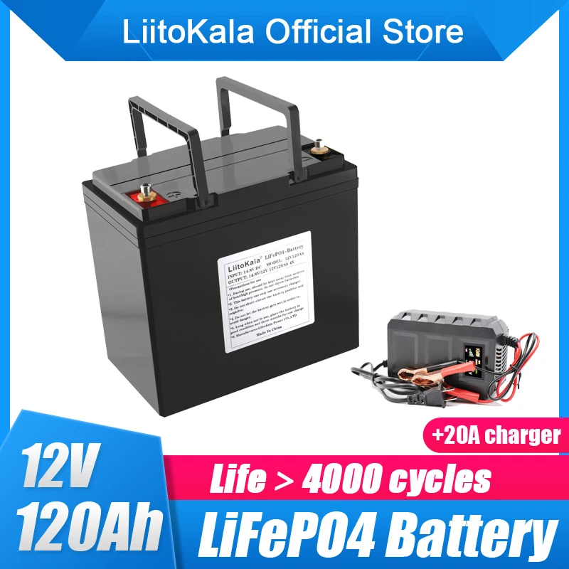 

Аккумулятор LiitoKala lifepo4 на солнечной батарее, 12 В, 12,8 А · ч