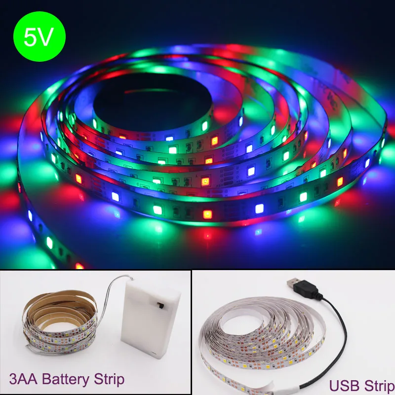 USB power 5V RGB светодиодный светильник полоса/белый/теплый белый 2835 SMD HD ТВ Настольный