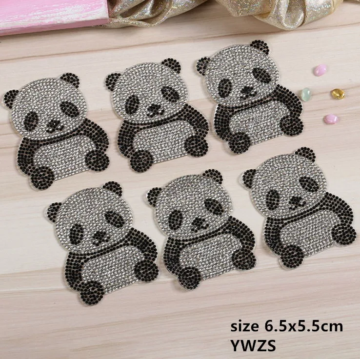 

New arrival 10 pcs Animal Rhinestones iron on patches DIY Hotfix Motif Applique garment bag patch decor accessory