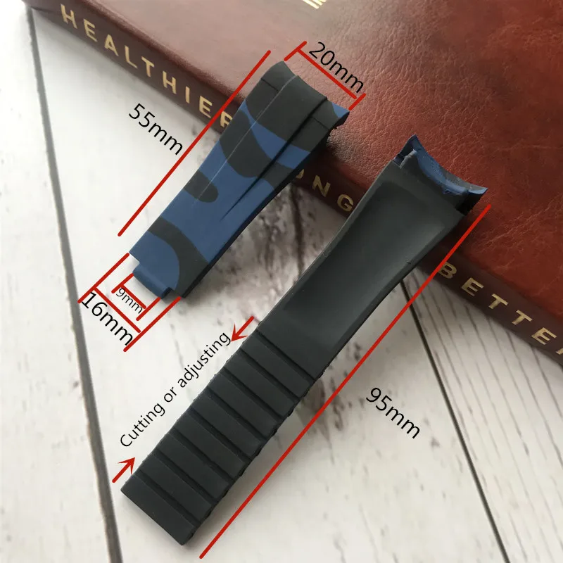 Аксессуары для часов камуфляжный ремешок из силиконовой резины ролевых браслет