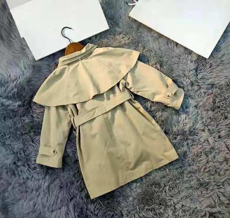 

2021 Spring Winter new Khaki Brown wind Coat Casual Kids Jackets for Boys Girls Kids Clothes